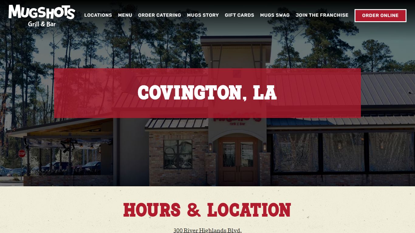 Covington | Hours + Location - Mugshots Grill and Bar